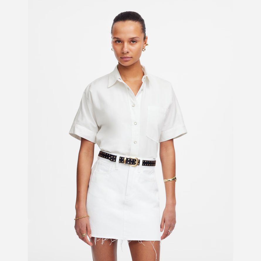 damen madewell denim short-sleeve t-shirts white