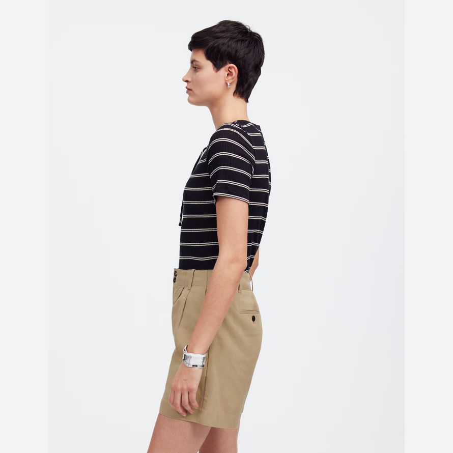 khaki madewell die drapey twill plissee-womens shorts