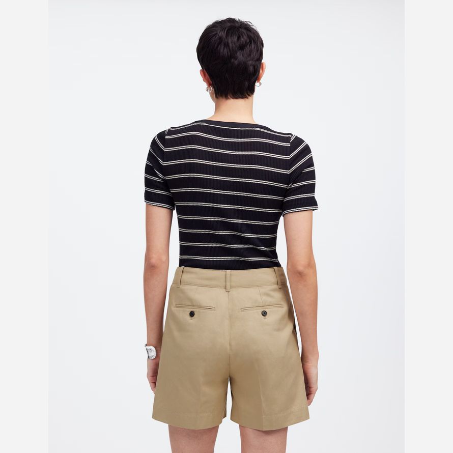 khaki madewell die drapey twill plissee-womens shorts
