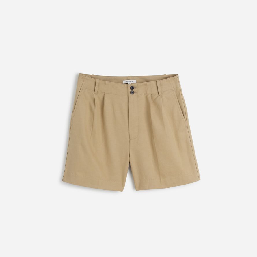 khaki madewell die drapey twill plissee-womens shorts