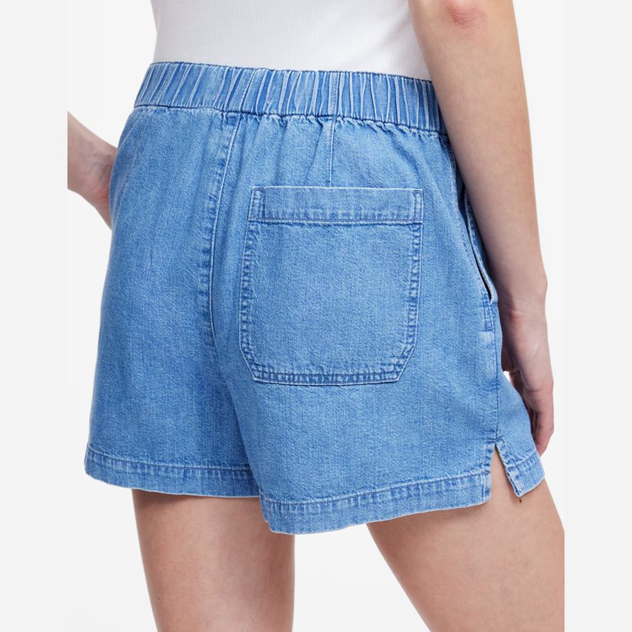 damen madewell denim pull-on shorts-blue
