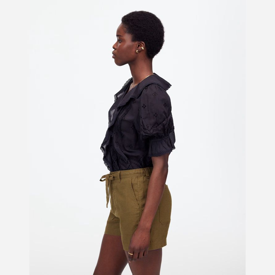 khaki damen madewell pull-on drawstring shorts