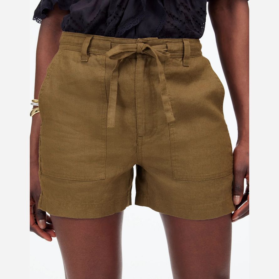 khaki damen madewell pull-on drawstring shorts