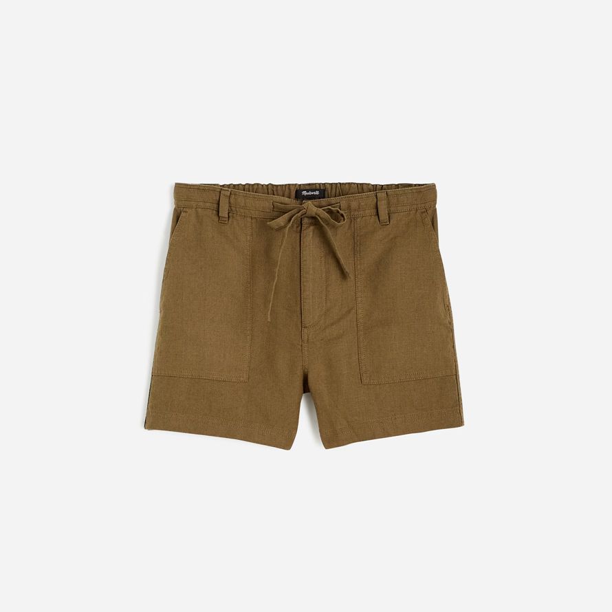 khaki damen madewell pull-on drawstring shorts