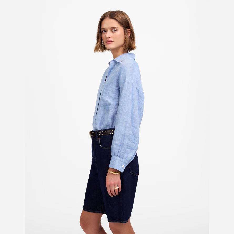 dunkel blau damen madewell 1997 denim-bermuda-shorts