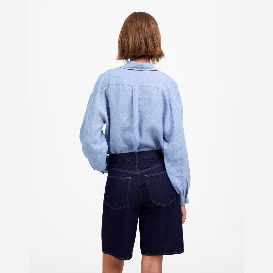 dunkel blau damen madewell 1997 denim-bermuda-shorts