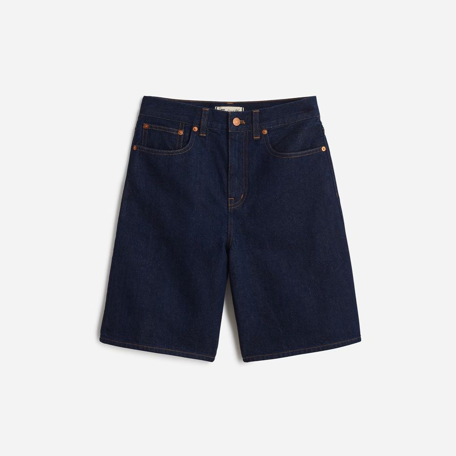 dunkel blau damen madewell 1997 denim-bermuda-shorts