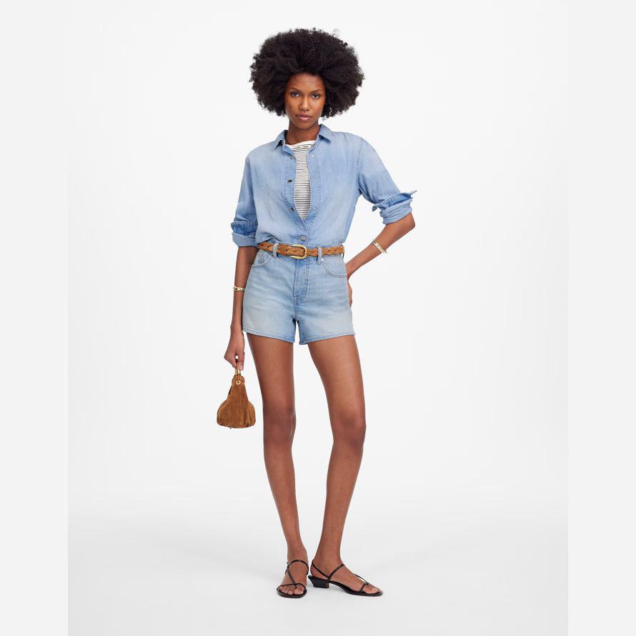 madewell die perfekte vintage womens shorts blue