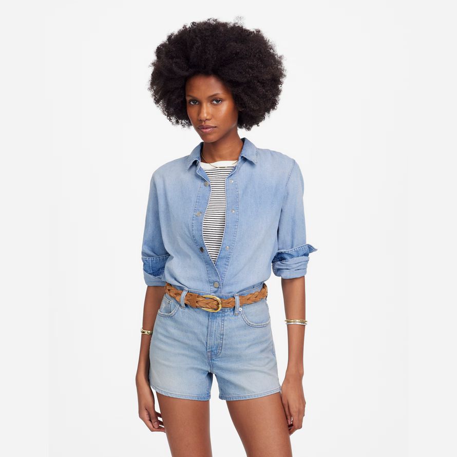 madewell die perfekte vintage womens shorts blue