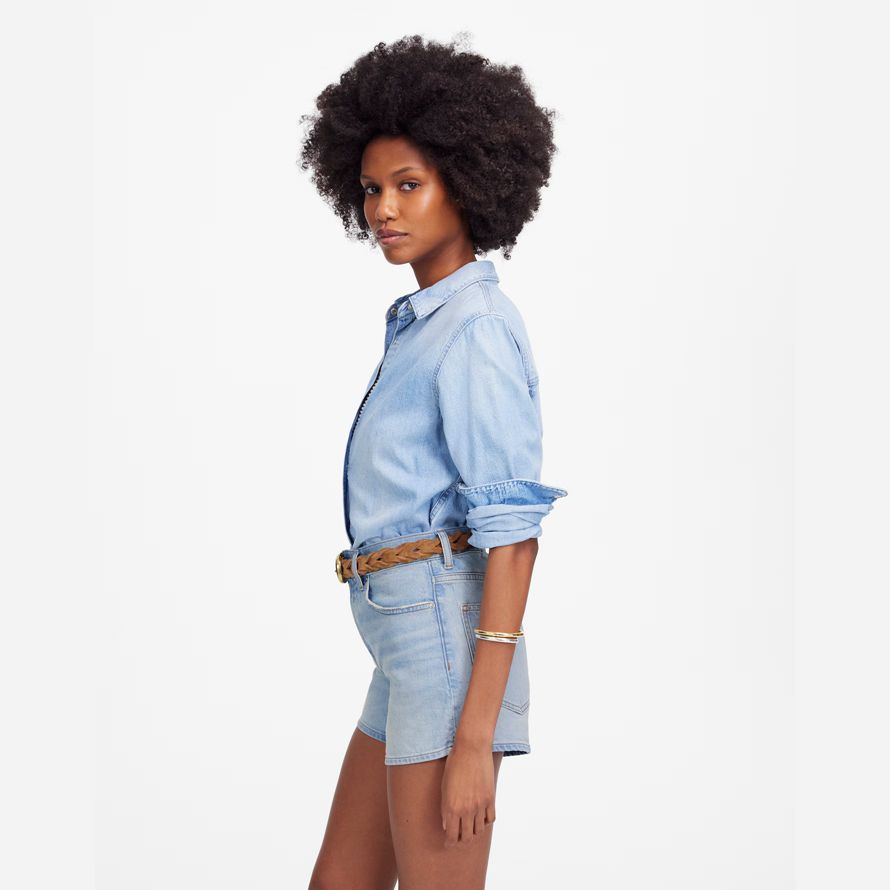 madewell die perfekte vintage womens shorts blue