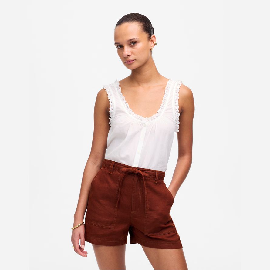 schokolade madewell womens pull-on drawstring shorts
