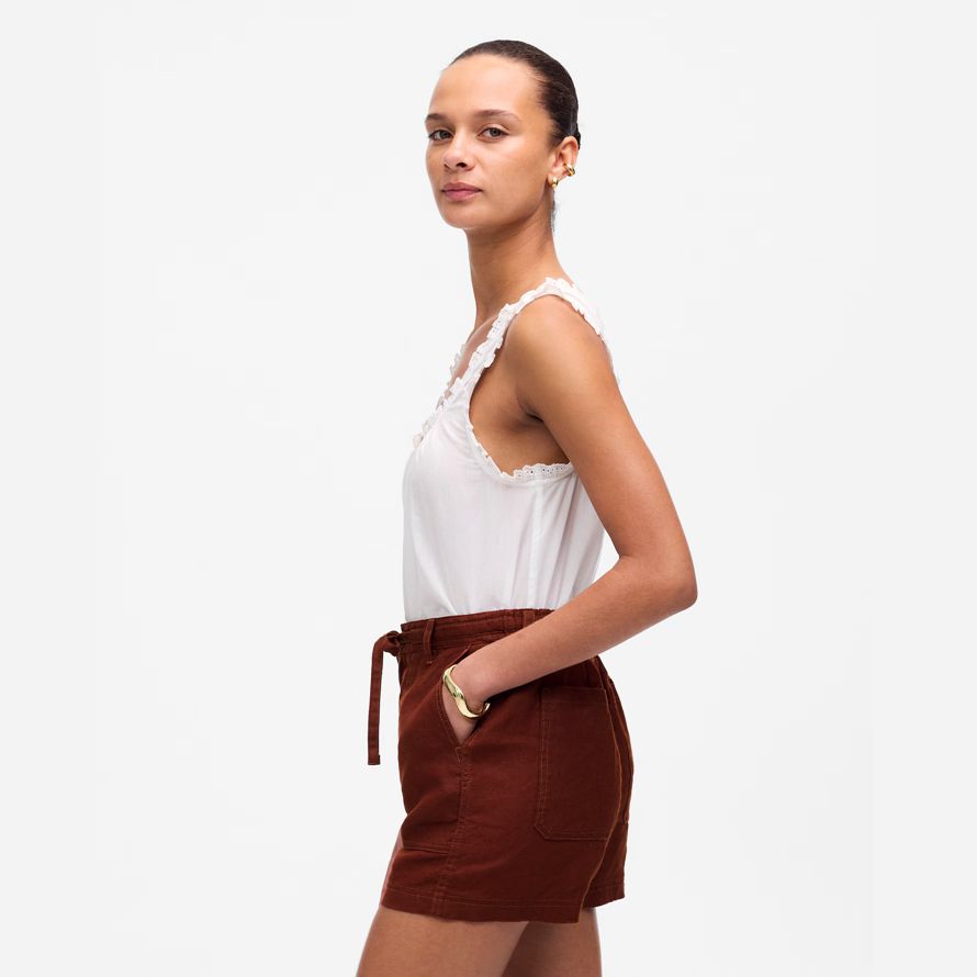 schokolade madewell womens pull-on drawstring shorts