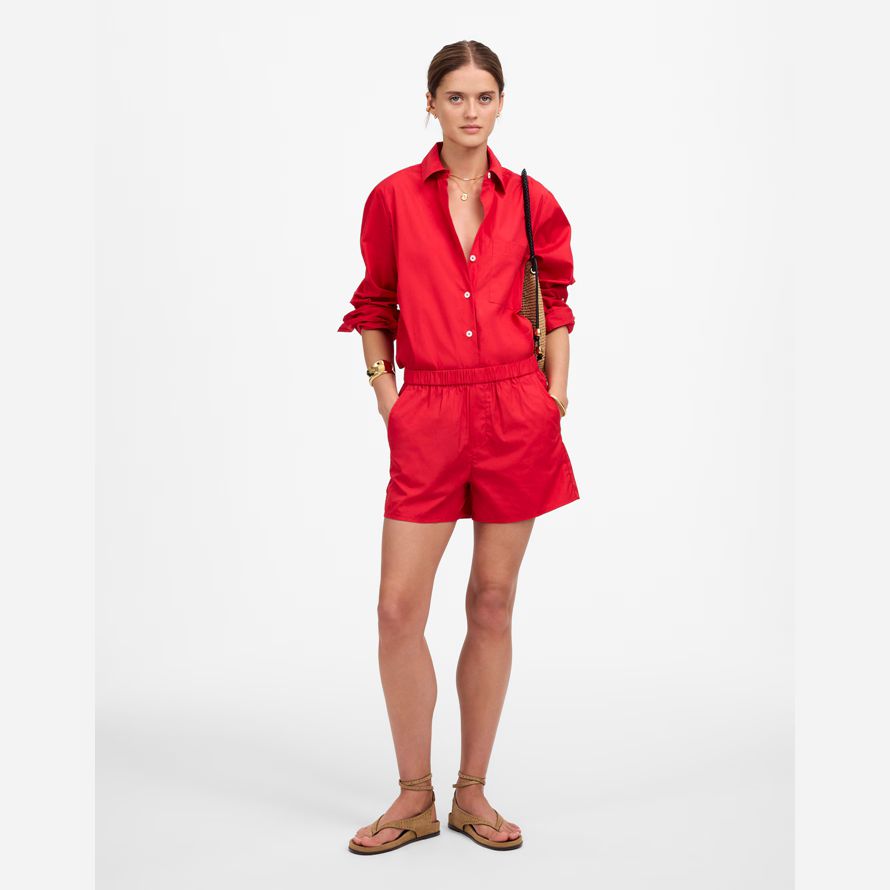 madewell pull-on-womens-shorts-red