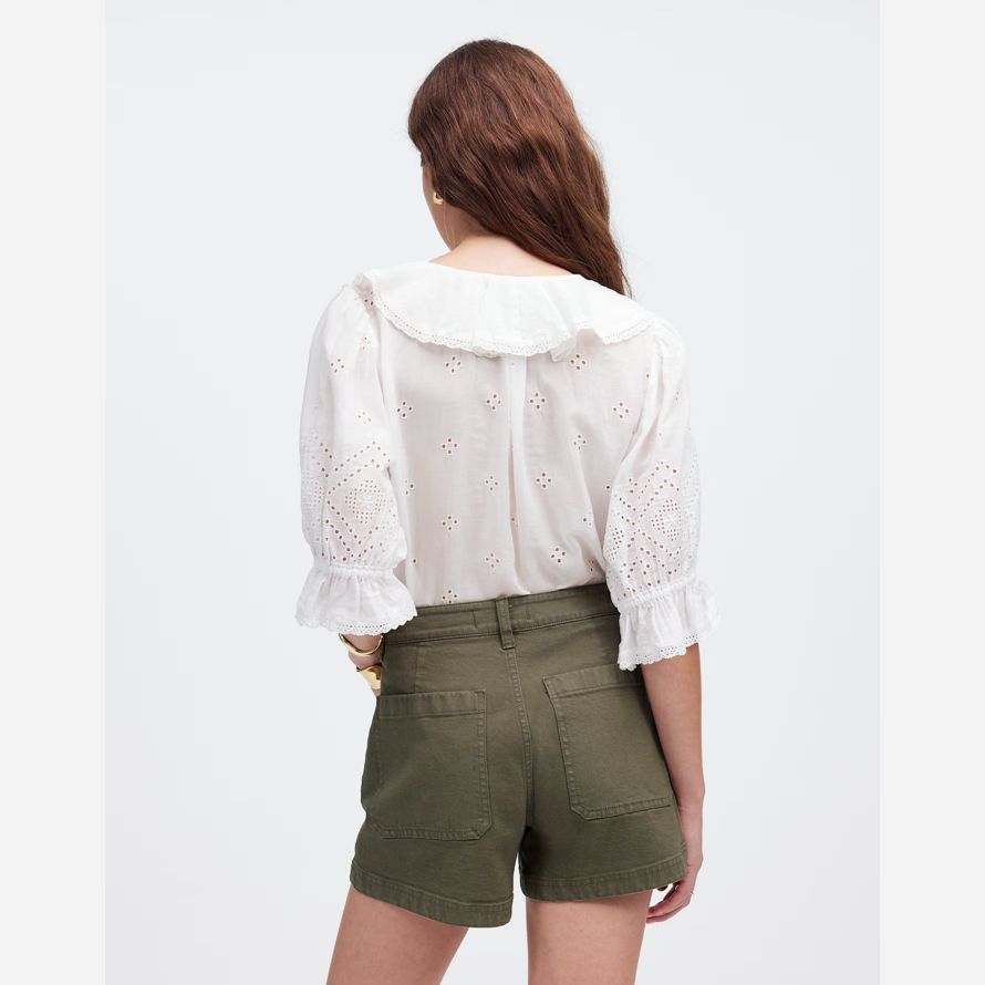 olive womens madewell die emmett shorts