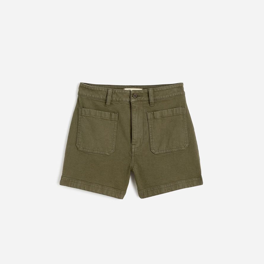 olive womens madewell die emmett shorts