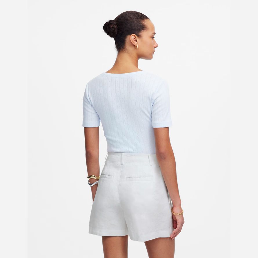 damen madewell pintucked shorts weiß