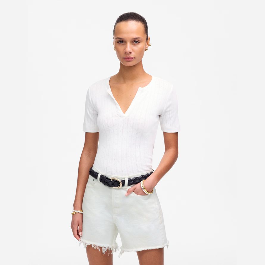damen madewell des brynn lange shorts weiß