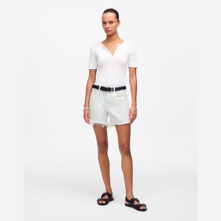damen madewell des brynn lange shorts weiß