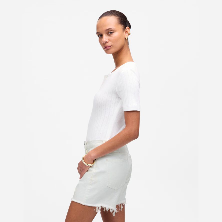 damen madewell des brynn lange shorts weiß