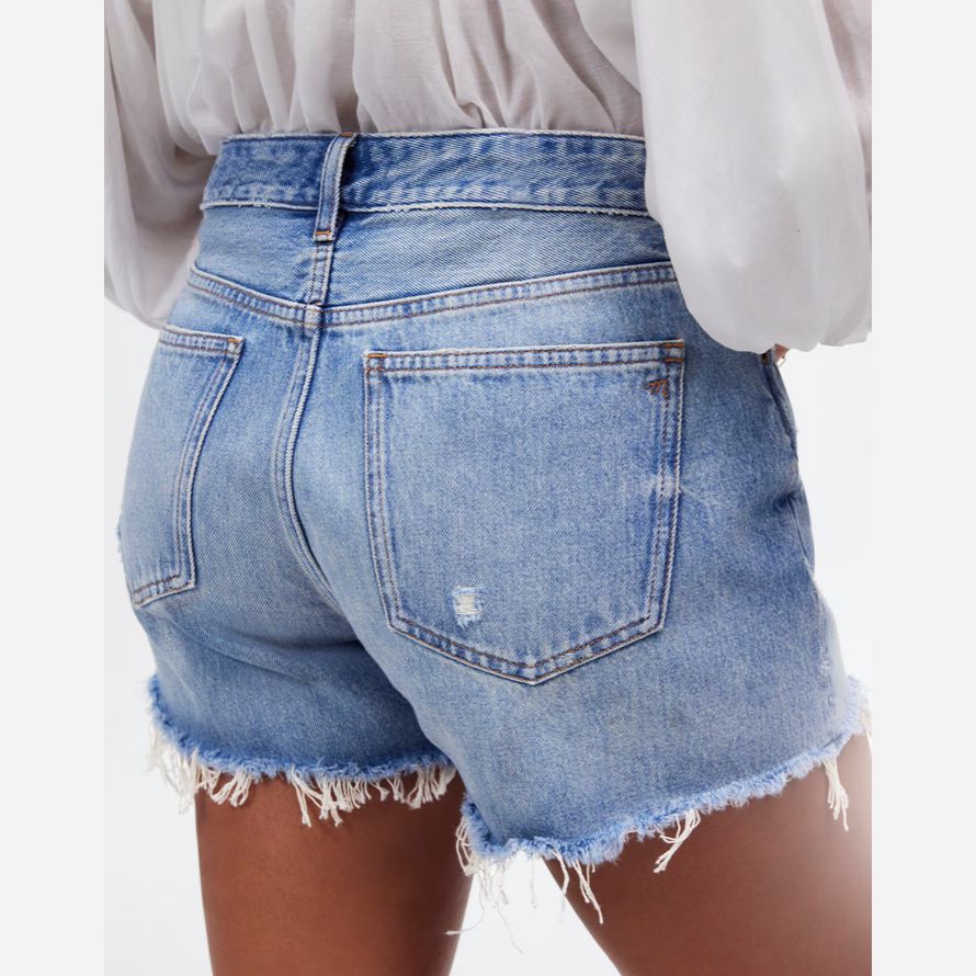 madewell dem curvy brynn womens shorts blue