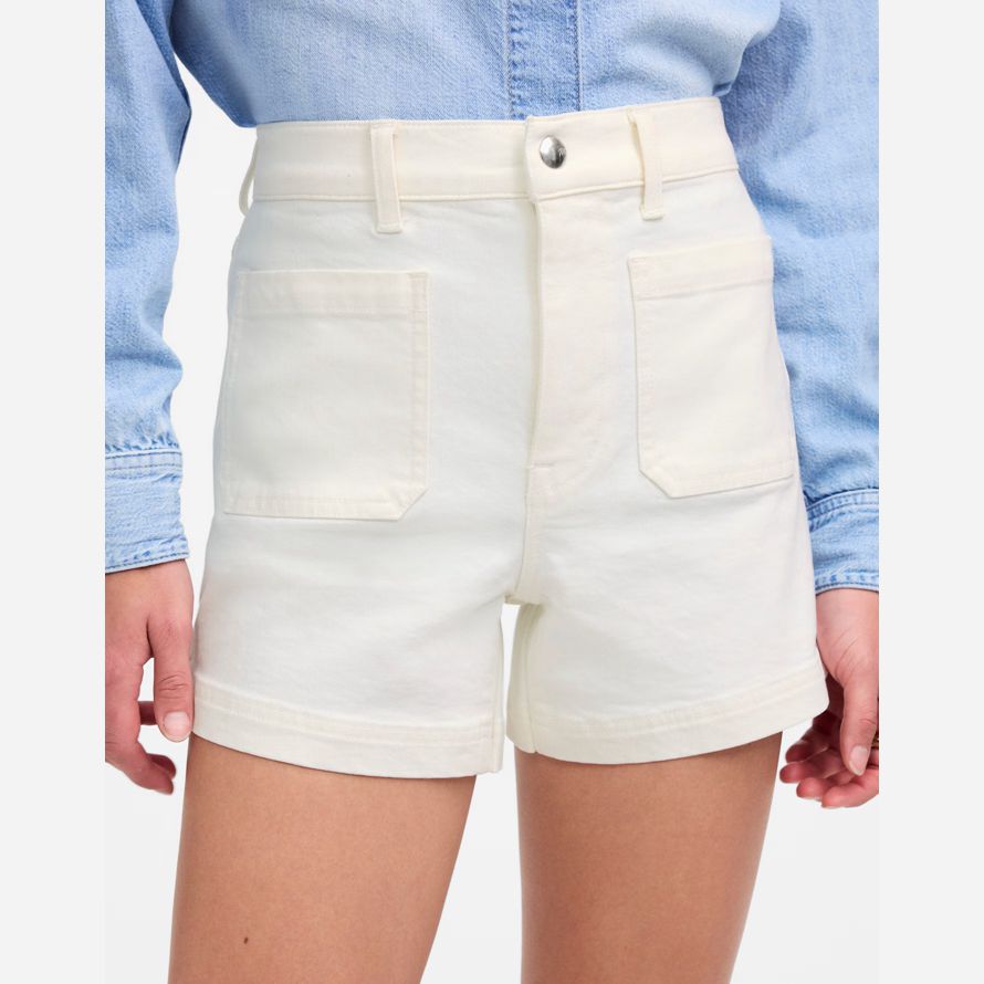 weiße madewell denim emmett womens shorts