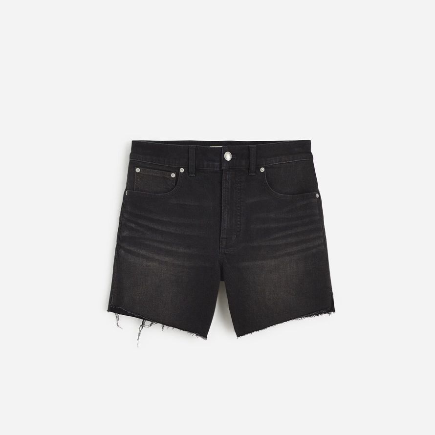 schwarz madewell das perfekte vintage-mid-länge denim damen shorts