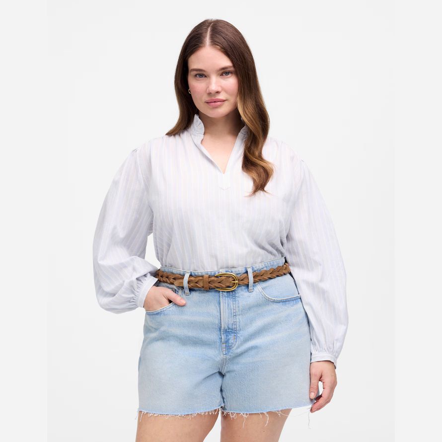 light blue madewell plus perfekte vintage womens shorts