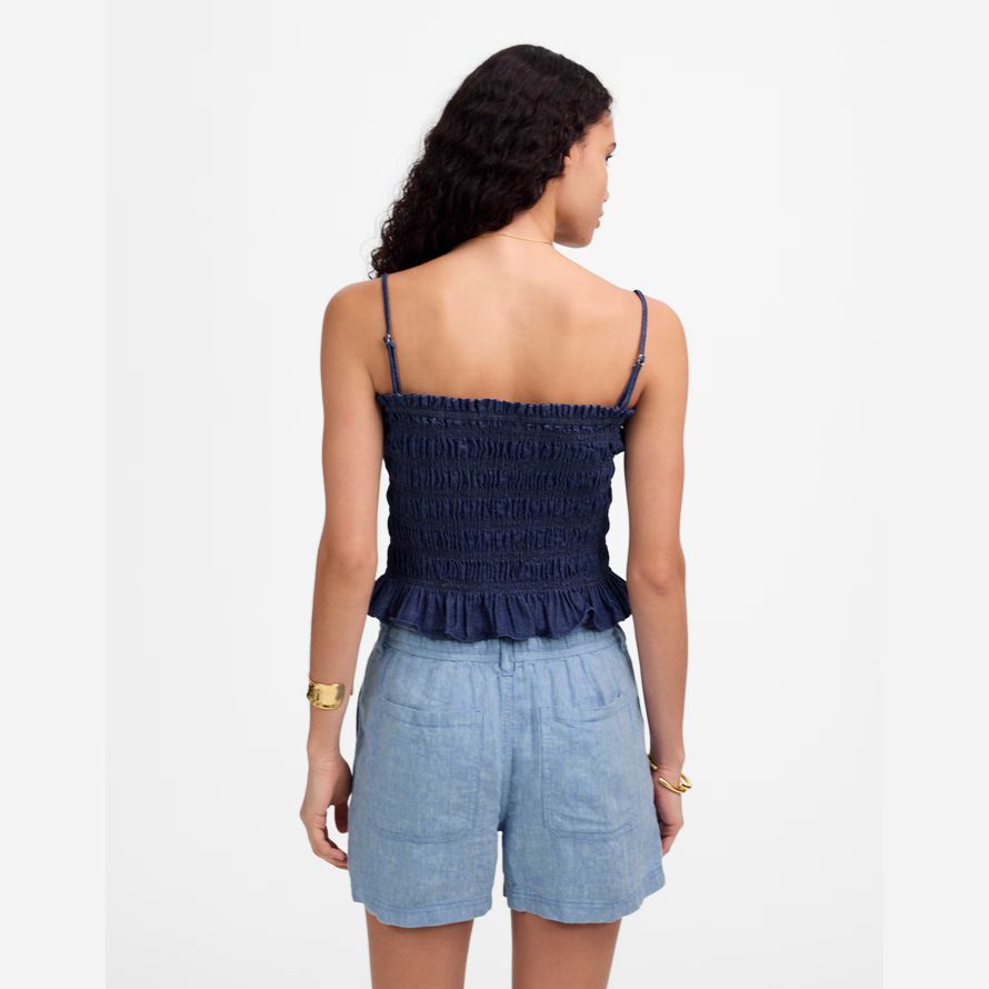 damen madewell pull-on drawstring-shorts-blue