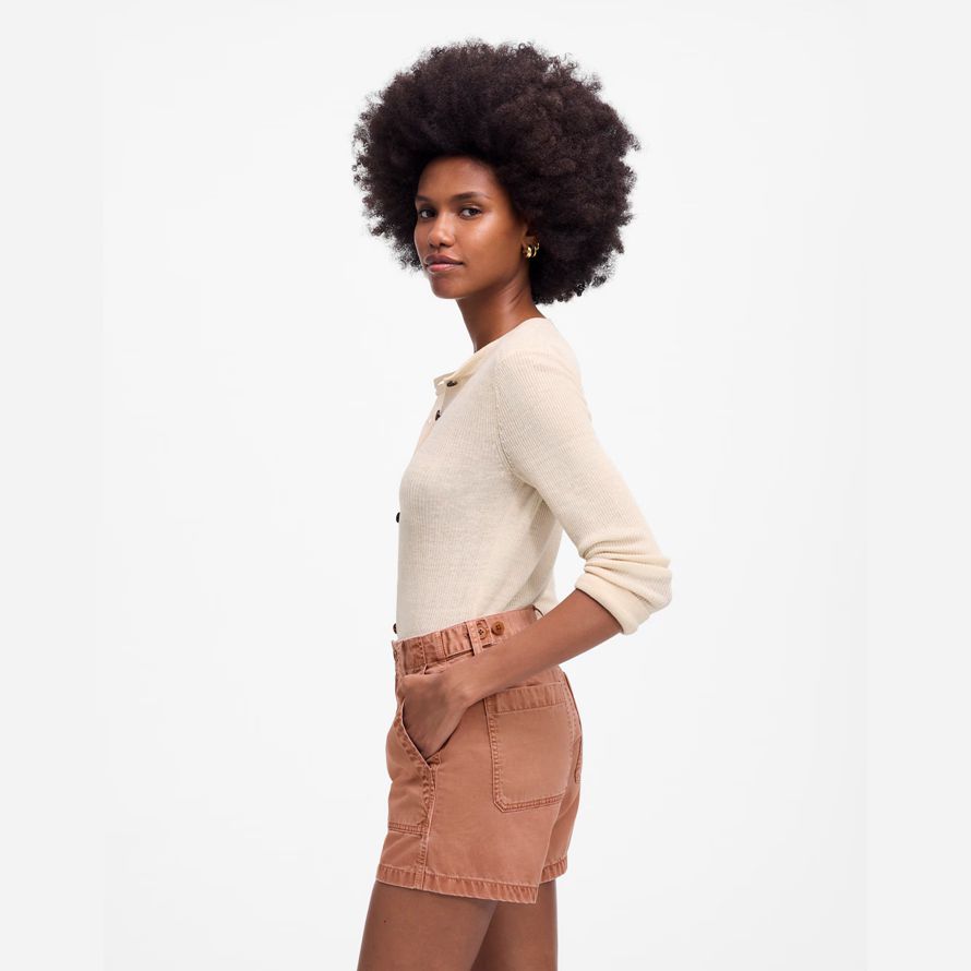 light coral madewell des brynn utility womens shorts