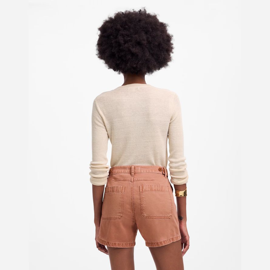 light coral madewell des brynn utility womens shorts
