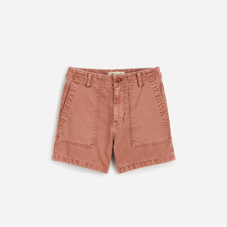 light coral madewell des brynn utility womens shorts
