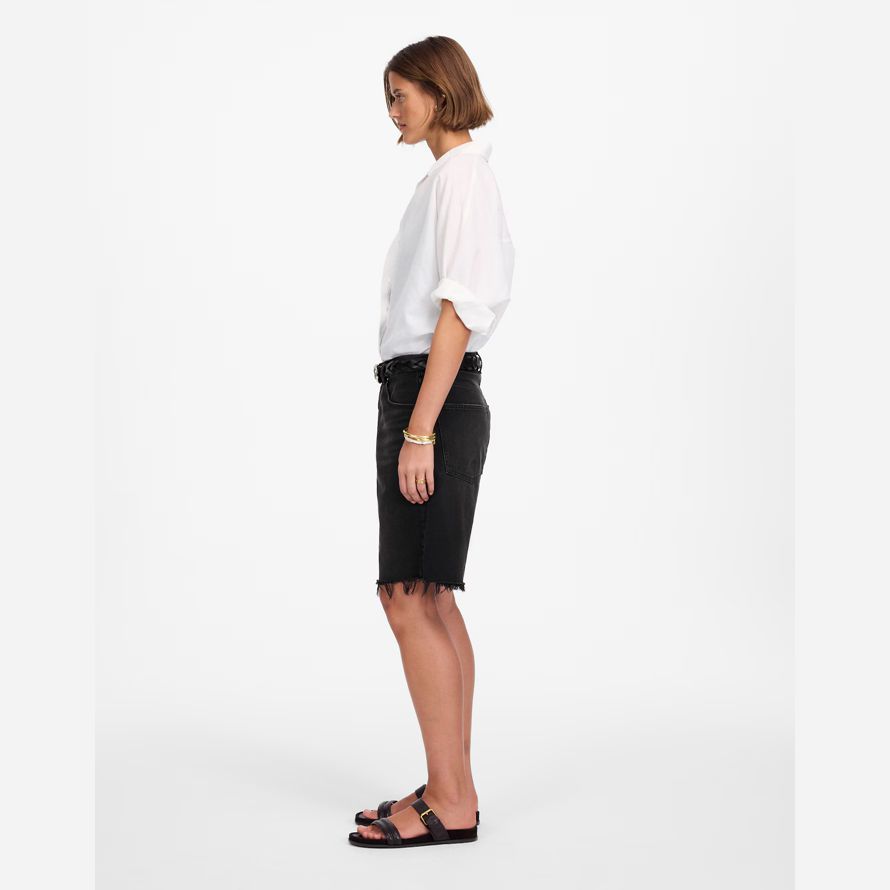damen madewell essex lange baggy shorts black