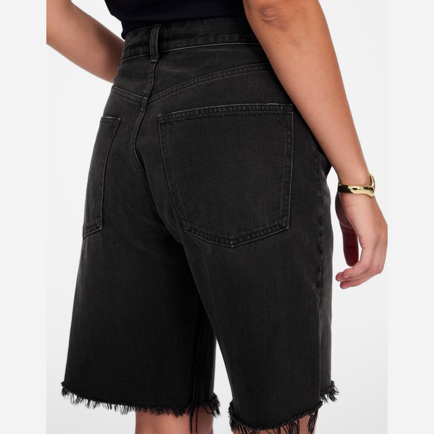 damen madewell essex lange baggy shorts black