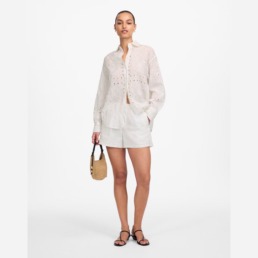 weiß damen madewell pull-on shorts