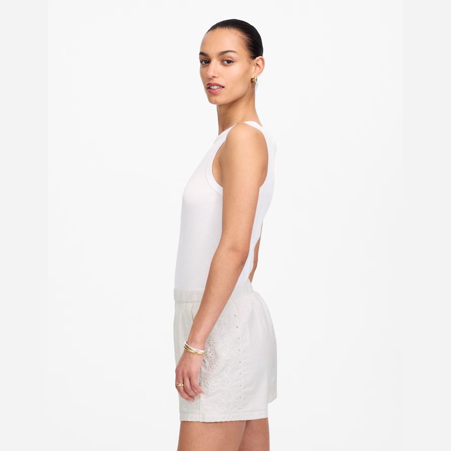 weiß damen madewell pull-on shorts
