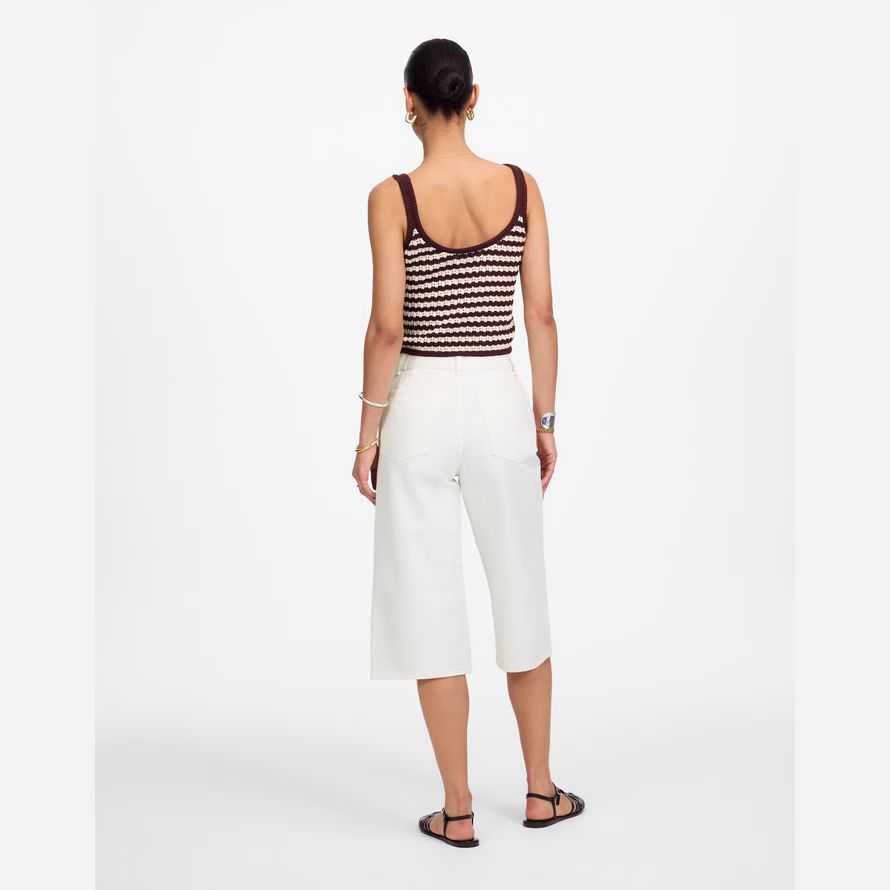 damen madewell denim culottes shorts weiß