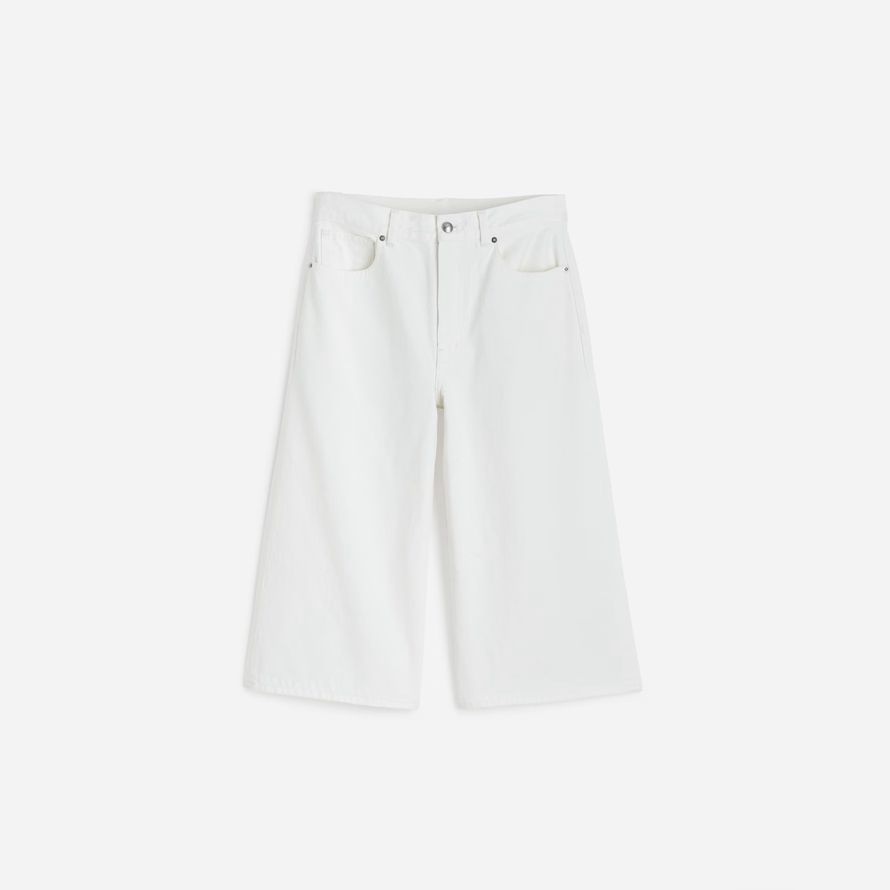 damen madewell denim culottes shorts weiß
