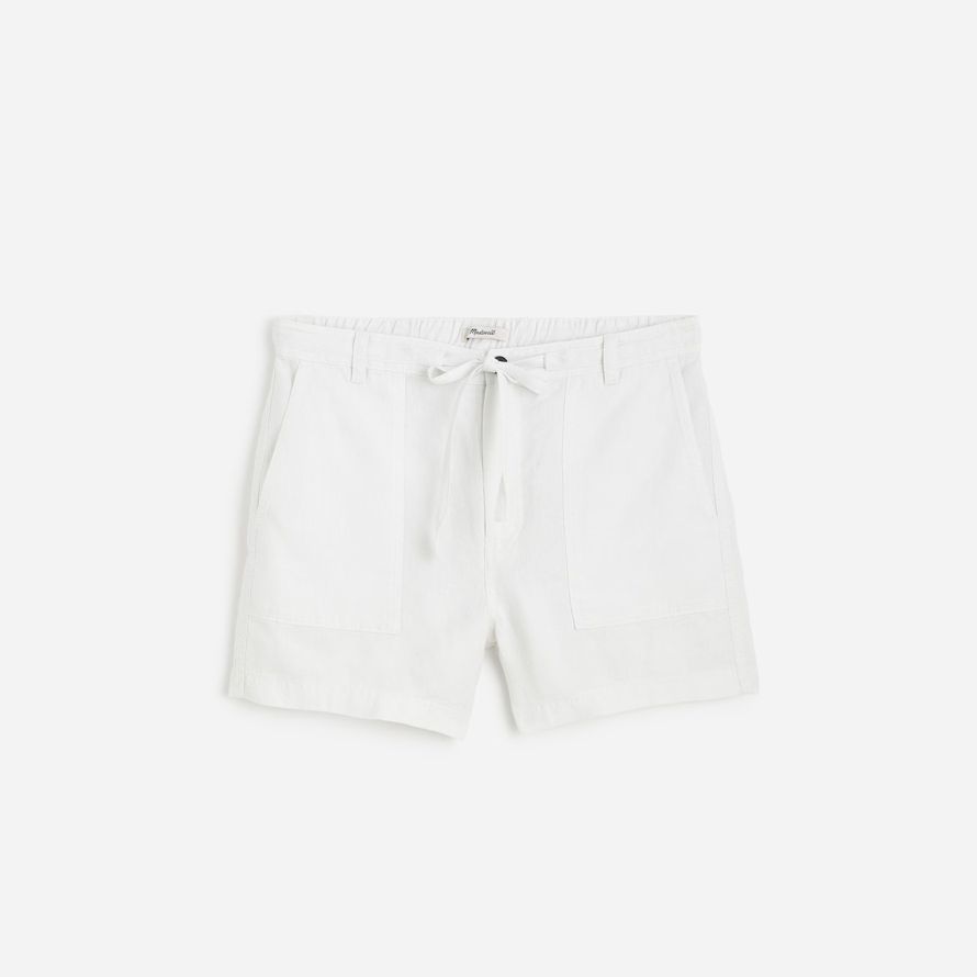 damen madewell pull-on drawstring-shorts-weiß
