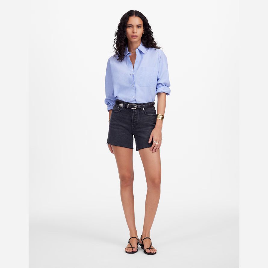 madewell die brynn lange-womens shorts-black