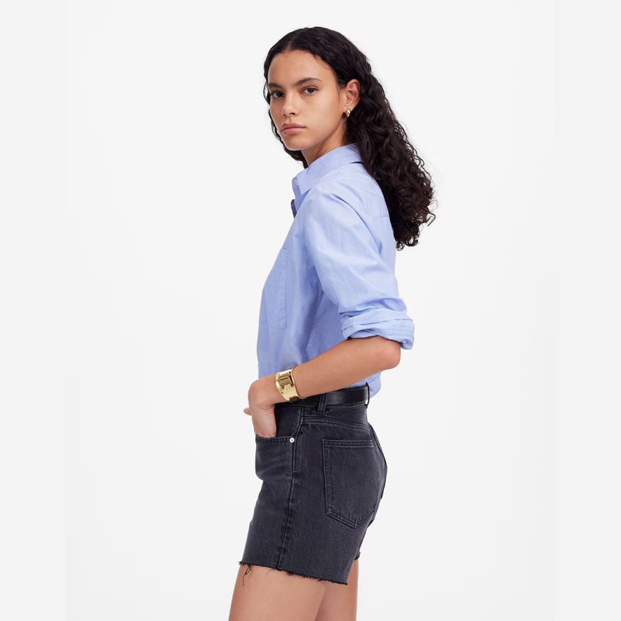 madewell die brynn lange-womens shorts-black