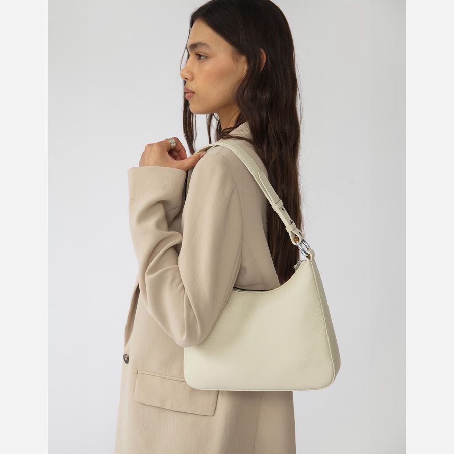 weiße madewell hyer waren luxe medium damen schulter tasche