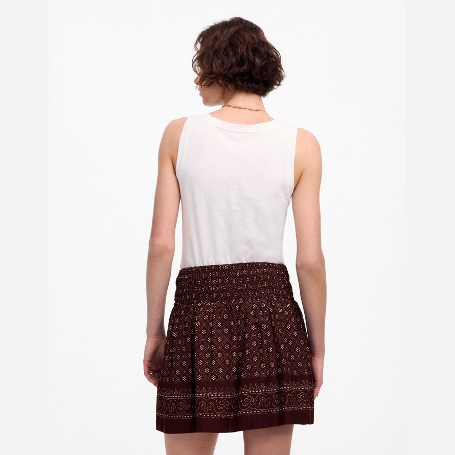 madewell rüschen mini damen rock dark brown