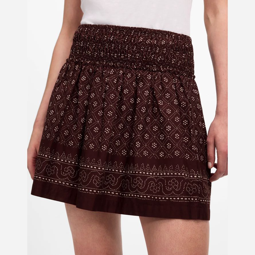 madewell rüschen mini damen rock dark brown