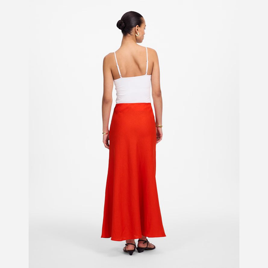 rot orange damen madewell leinen maxi-slip-rock