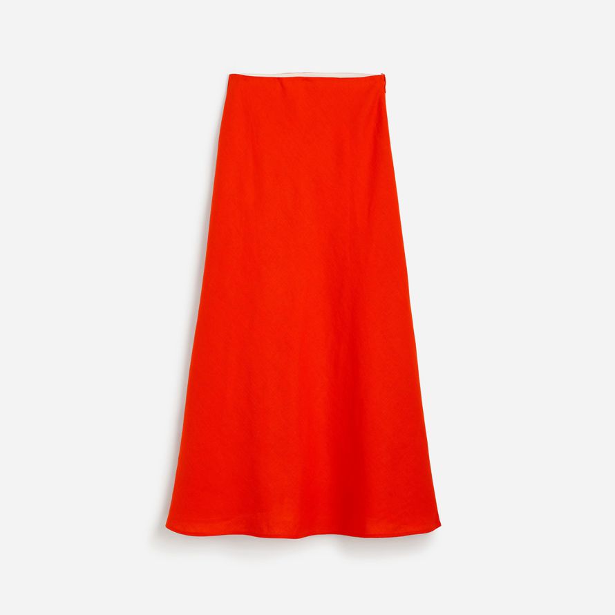 rot orange damen madewell leinen maxi-slip-rock