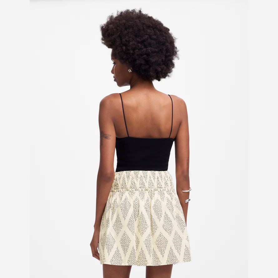 madewell rüschen mini damen rock creme