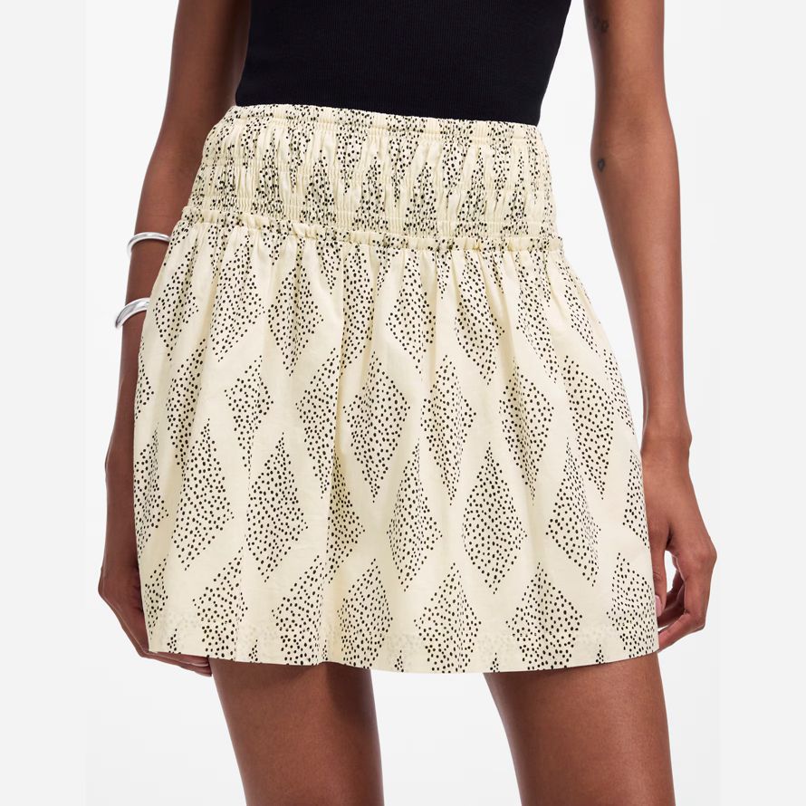 madewell rüschen mini damen rock creme