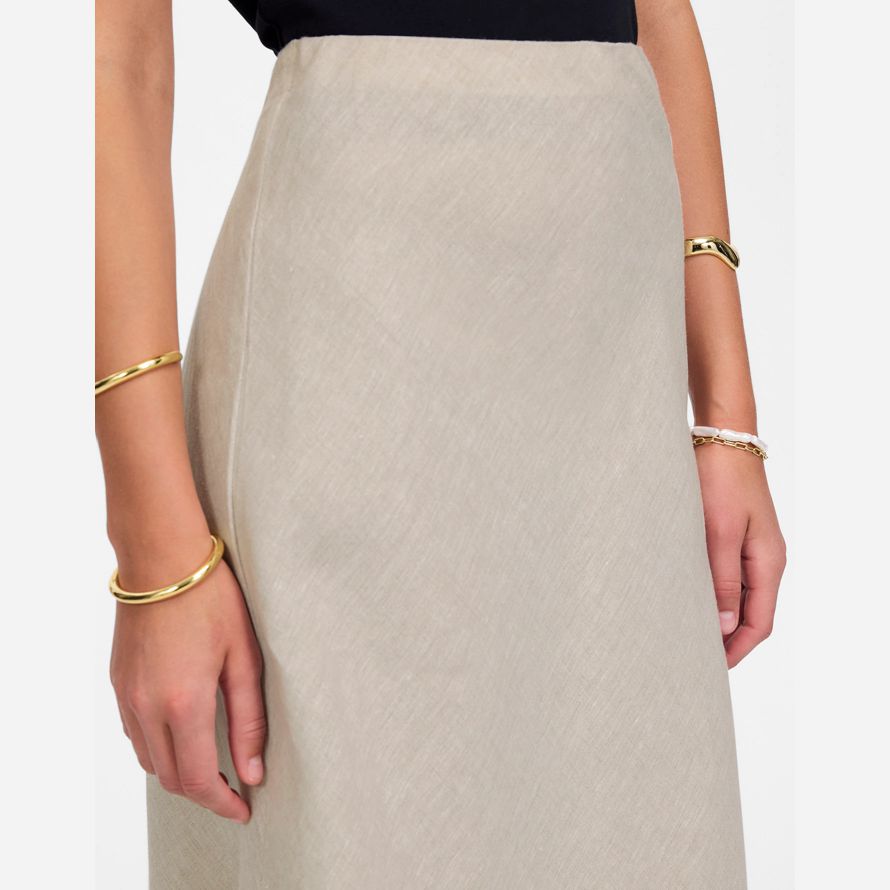 damen madewell leinen maxi-slip-rock-beige