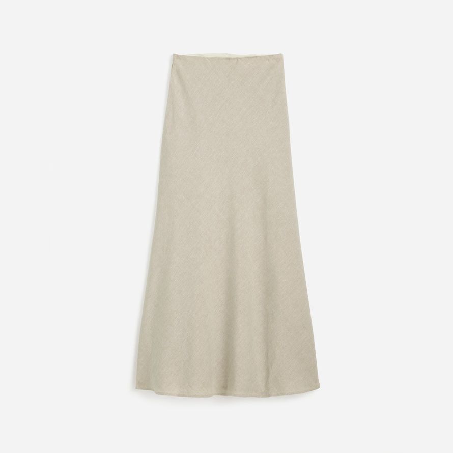 damen madewell leinen maxi-slip-rock-beige