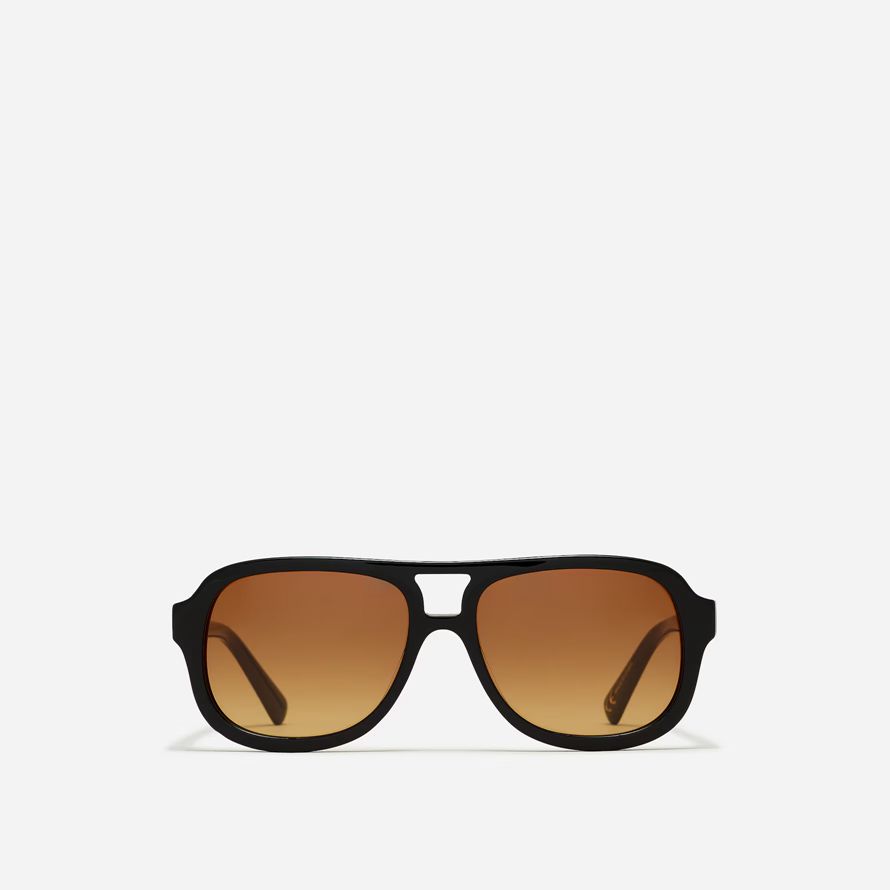 madewell logaan aviator sonnenbrille frauen schwarz
